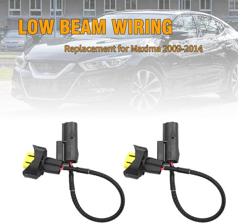 2Pcs Headlight Wiring Harness Socket Adapter Connector, Headlight Wiring Harness Converter, Replacement for Maxima 2009-2014 Replacement for Altima 2007-2014 in Saudi Arabia
