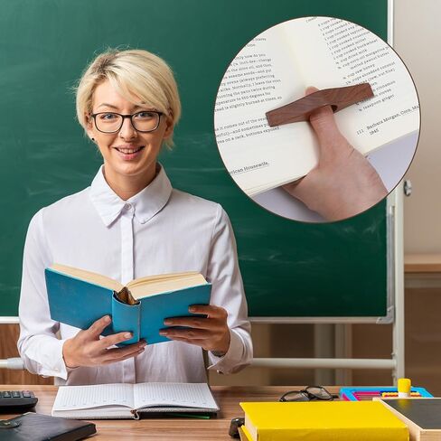 حامل صفحة كتاب الإبهام، حامل فتاحة كتب الجوز، لمسة نهائية ناعمة من الخشب، ملحقات هدايا القراءة لمحبي القراءة in Kuwait