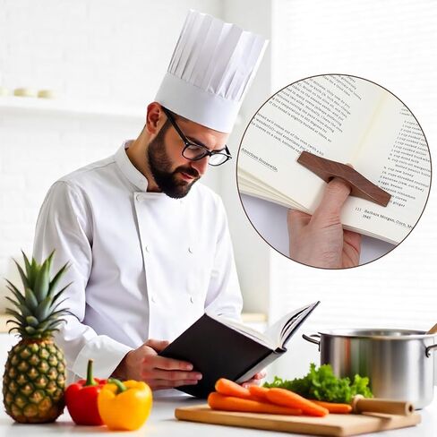 حامل صفحة كتاب الإبهام، حامل فتاحة كتب الجوز، لمسة نهائية ناعمة من الخشب، ملحقات هدايا القراءة لمحبي القراءة in Kuwait