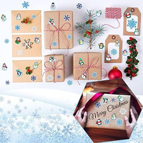 Censen Penguin Stickers Snowman Stickers Snowflakes Stickers for Kids Penguin Snowman Snowflakes Stickers for Teachers Christmas Winter Classroom Party Favor(Penguin, 400 Pieces) in Kuwait