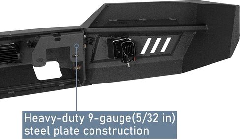 Hooke Road Silverado Full Width Front Bumper Steel Offroad Bumper w/LED Lights for 2016 2017 2018 Chevy Silverado 1500 Pickup Trucks in Saudi Arabia