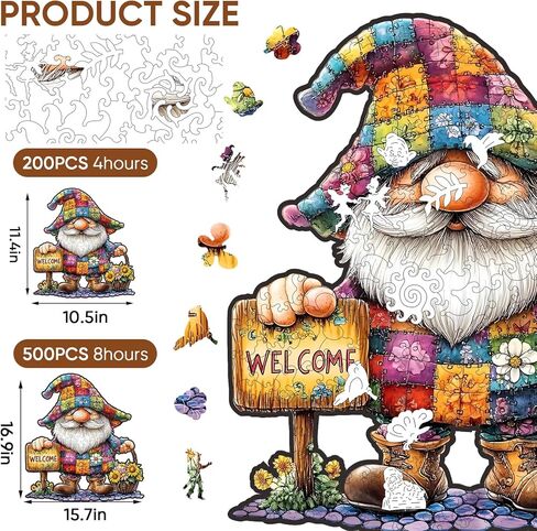 Mys Aurora Santa Claus Puzzle for Grandkids Christmas Tree Wooden Jigsaw Puzzles, 200 Piece Holiday Wood Adult Puzzles Fun Gifts for Winter Evenings Family Activity FSC Certified 11.2''X 11.2'' in Saudi Arabia