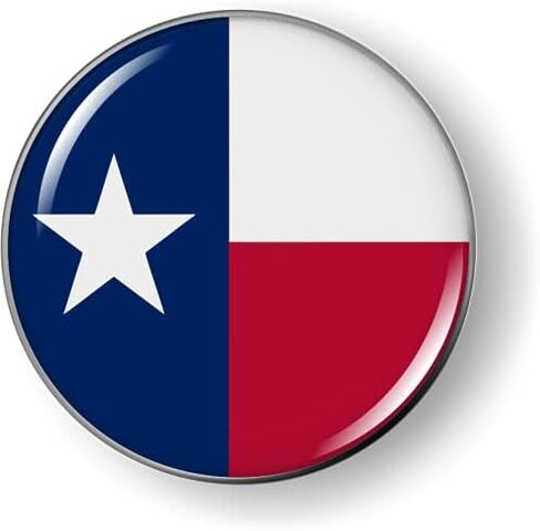 Texas State Flag 3D Domed CAR Emblem Badge Sticker Chrome Metal Round Bezel in Saudi Arabia