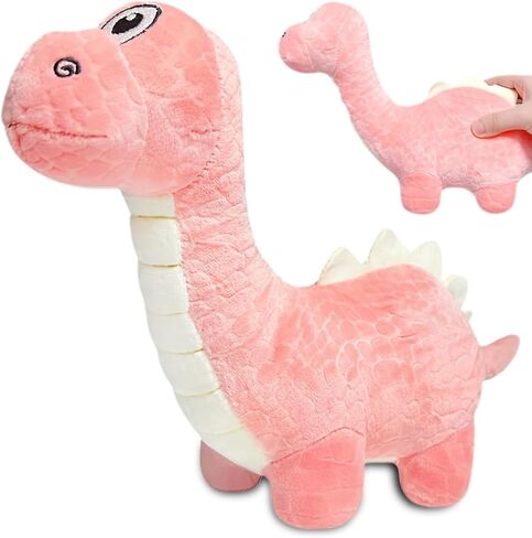 لطيف الحيوانات المحشوة ديناصور أفخم لعبة للأطفال، 12 '' kawaii brachiosaurus دينو أفخم اللعب، ديناصور الوردي الحيوان المحشو لوسادة طفل دينو لينة، هدية عيد ميلاد، حشو سلة عيد الفصح in Saudi Arabia
