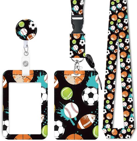 ID Badge Holder with Retractable Lanyard, Badge Holders Reel with 360 Degrees Rotate Carabiner Clip for Women, Teachers, Nurses, Doctor,Students, Office(Cute Black Cat) in Saudi Arabia