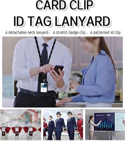 ID Badge Holder with Retractable Lanyard, Badge Holders Reel with 360 Degrees Rotate Carabiner Clip for Women, Teachers, Nurses, Doctor,Students, Office(Cute Black Cat) in Saudi Arabia