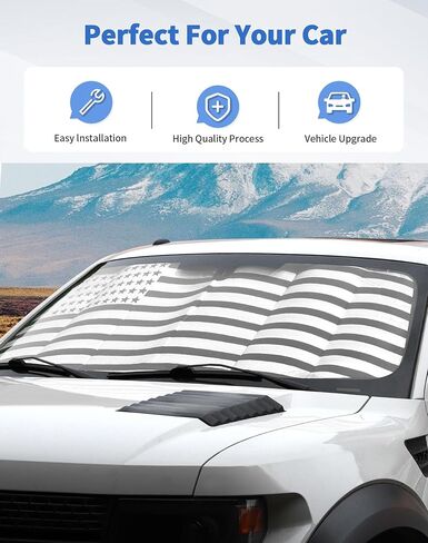 مظلة شمس للزجاج الأمامي لسيارة Ford F150 2009-2014، غطاء نافذة أمامي عازل للحرارة قابل للطي، DSWSQ، غطاء نافذة أمامي عازل للحرارة للنافذة الأمامية، واقي من الشمس للنافذة الأمامية لعلم F150 الأمريكي in Kuwait