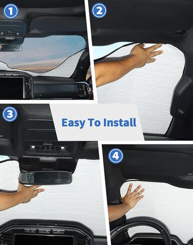 مظلة شمس للزجاج الأمامي لسيارة Ford F150 2009-2014، غطاء نافذة أمامي عازل للحرارة قابل للطي، DSWSQ، غطاء نافذة أمامي عازل للحرارة للنافذة الأمامية، واقي من الشمس للنافذة الأمامية لعلم F150 الأمريكي in Kuwait