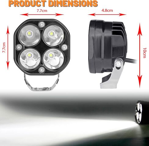 LED Ditch Lights Wiring Harness Kit 2 Lead Wire 12V-40A Switch Power Relay Fuse Compatible with Work Light LED Pods Driving Fog Lamp Off Road Ditch Lighs Trucks Pickup SUV ATV UTV Cars in Saudi Arabia