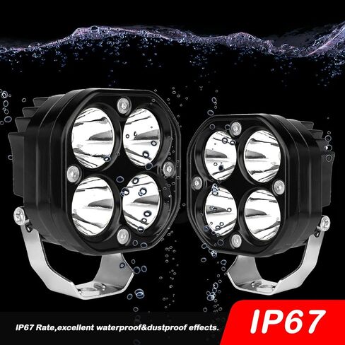 LED Ditch Lights Wiring Harness Kit 2 Lead Wire 12V-40A Switch Power Relay Fuse Compatible with Work Light LED Pods Driving Fog Lamp Off Road Ditch Lighs Trucks Pickup SUV ATV UTV Cars in Saudi Arabia