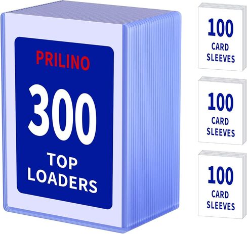 أغلفة بطاقات 600 قيراط للبطاقات - أدوات تحميل علوية 35pt 3 × 4 بوصة، واقيات بطاقات بلاستيكية صلبة، حاملات تحميل علوية ممتازة للتحصيل (300 أداة تحميل علوية + 300 حافظة قرش) in Kuwait