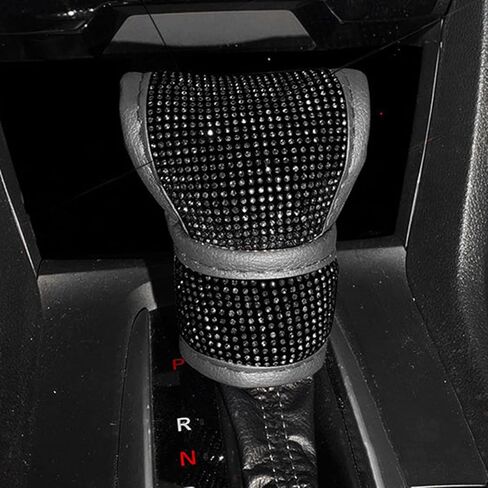 Car Gear Shift Knob Cover, Anti-Scratch Crystal Auto Shift Lever Protective Covers Automotive Diamond Shifter Protector with Glitter Rhinestones for Cars Interior Decoration (Pink) in Saudi Arabia