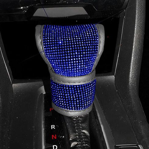 Car Gear Shift Knob Cover, Anti-Scratch Crystal Auto Shift Lever Protective Covers Automotive Diamond Shifter Protector with Glitter Rhinestones for Cars Interior Decoration (Pink) in Saudi Arabia