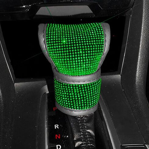 Car Gear Shift Knob Cover, Anti-Scratch Crystal Auto Shift Lever Protective Covers Automotive Diamond Shifter Protector with Glitter Rhinestones for Cars Interior Decoration (Pink) in Saudi Arabia