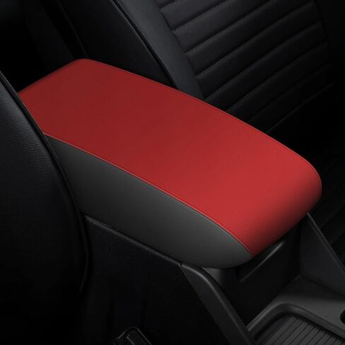 AOMSAZTO Console Covers for 2014-2019 Toyota Corolla Armrest Covers for Toyota Corolla Black with Red Leather in Saudi Arabia