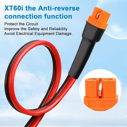 XT60i to XT60 Extension Cable 10AWG 10FT XT60i Female to XT60 Male Connector Cable for Portable Power Station Solar Panel in Saudi Arabia