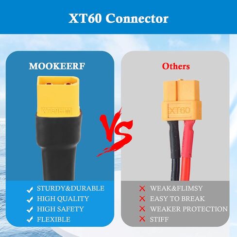 XT60i to XT60 Extension Cable 10AWG 10FT XT60i Female to XT60 Male Connector Cable for Portable Power Station Solar Panel in Saudi Arabia