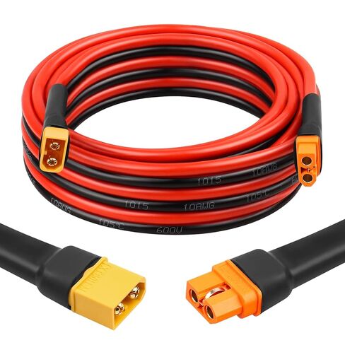 XT60i to XT60 Extension Cable 10AWG 10FT XT60i Female to XT60 Male Connector Cable for Portable Power Station Solar Panel in Saudi Arabia