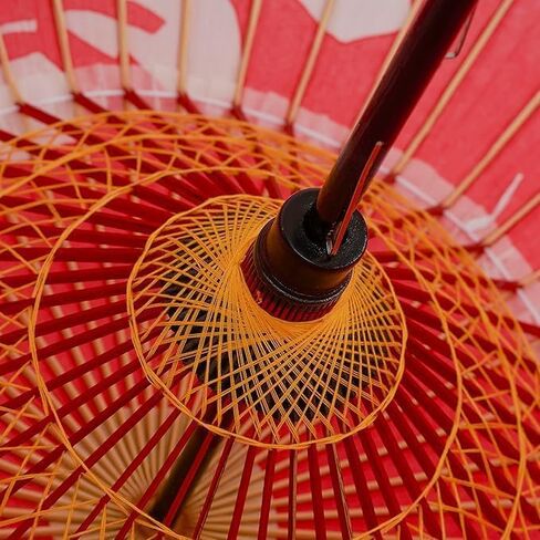 山本竹細工屋 (YAMAMOTOTAKIZAYIKUYA) مظلة ورقية يابانية مقاومة للمطر مصنوعة يدويًا من الورق الزيتي الياباني نصف قابلة للفتح 29.5 بوصة in Kuwait