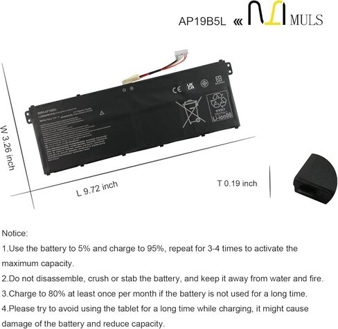 بطارية MULS DYNK01 G3HTA036H لجهاز Microsoft Surface Laptop 1 الجيل الأول 1769 2017، Surface Book 1782/1769، Surface Laptop 2 الجيل الثاني 2-LQN-00004 KSR-00001 DAG-00003 45.2Wh/5970mAh 4 خلايا مع أدوات in Kuwait