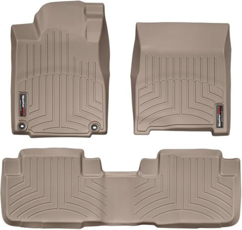 بطانات أرضية مخصصة من Weathertech لسيارة Honda CR-V - الصف الأول والثاني (44402-1-2)، أسود in Kuwait