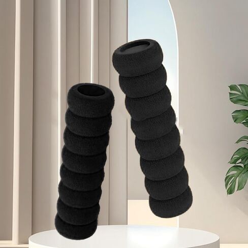 2PCS Wall Door Handle Stopper,Quiet Wall Protector for Door Handle,Guard Door Bumper Wall Protector Silencer(Black) in Saudi Arabia