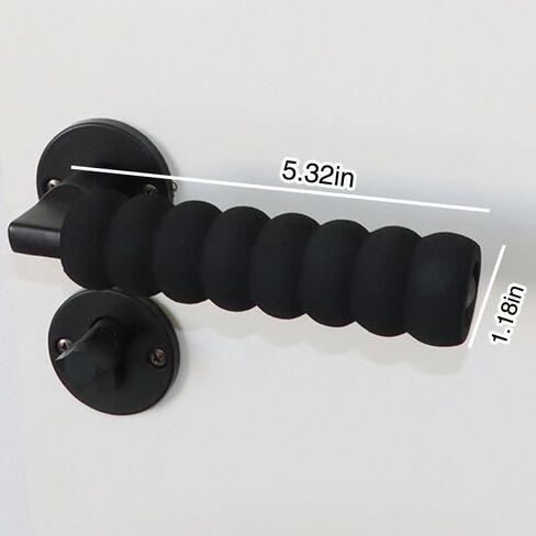 2PCS Wall Door Handle Stopper,Quiet Wall Protector for Door Handle,Guard Door Bumper Wall Protector Silencer(Black) in Saudi Arabia
