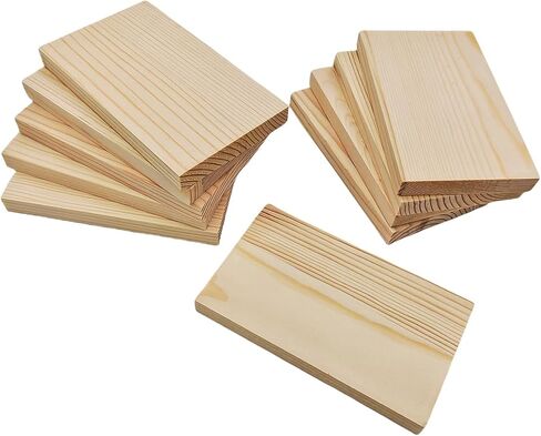 4PCS Rectangle Wood Boards Unfinished Wood Blocks for Crafting, 8x6x1in Blank Whittling Wooden Blocks for Wood Carving,Painting & Burning in Saudi Arabia