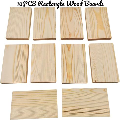 4PCS Rectangle Wood Boards Unfinished Wood Blocks for Crafting, 8x6x1in Blank Whittling Wooden Blocks for Wood Carving,Painting & Burning in Saudi Arabia