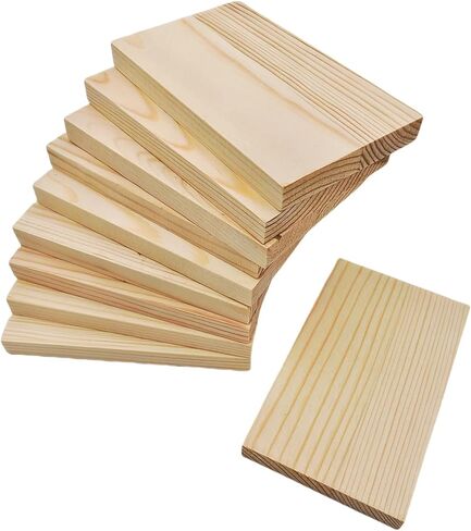 4PCS Rectangle Wood Boards Unfinished Wood Blocks for Crafting, 8x6x1in Blank Whittling Wooden Blocks for Wood Carving,Painting & Burning in Saudi Arabia