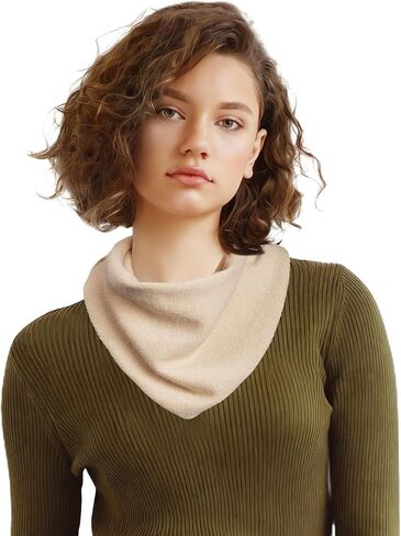 Molans Women Winter Knit Neck Scarf - Warm Crochet Neck Scarf Triangle Neck Scarf For Women Girls in Kuwait