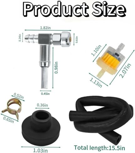 951-0171 Fuel Tank Shut Off Valve with Fuel Line & Filter – Replaces 751-0171/735-0149 Grommet, Fits 33/64" Hole (Craftsman Generator, MTD Lawn Mower) in Kuwait