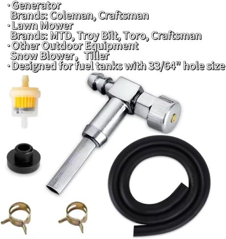 951-0171 Fuel Tank Shut Off Valve with Fuel Line & Filter – Replaces 751-0171/735-0149 Grommet, Fits 33/64" Hole (Craftsman Generator, MTD Lawn Mower) in Kuwait
