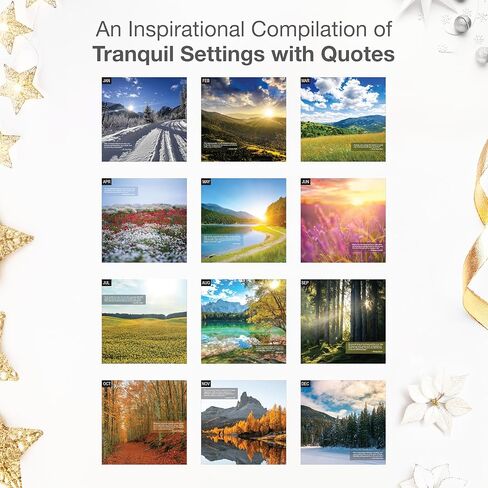 RED EMBER Mindful Living with Inspirational Quotes 2026 Wall Calendar 12 Month | 12" x 24" Open | Thick & Sturdy Paper | Holiday Gift | Nature Motivational Calendar 2026 in Saudi Arabia