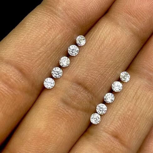 10 Pcs D Color Loose White 3 mm Round Diamond Cut for Ring Necklace Pendant & Jewelry Making in Saudi Arabia