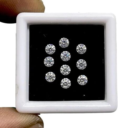 10 Pcs D Color Loose White 3 mm Round Diamond Cut for Ring Necklace Pendant & Jewelry Making in Saudi Arabia