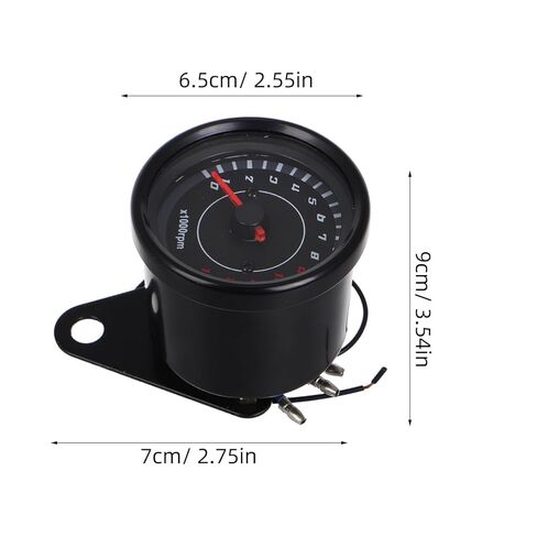 Veemoon LED Motorcycle Tachometer Gauge 13000 Per Minute Speedometer with Red and Blue Backlight Universal Motorbike Cluster for Night Riding and Modified Bikes in Kuwait