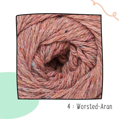 1 Ball La Mia Re-Tweed Knitting Yarn,%40 Wool%40 Polyester%20 Acrylic, 3.5 Oz (100 g) / 202 Yrds (185 m), Worsted, Claret - L189 in Saudi Arabia