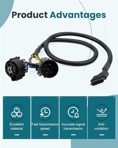 56584 Trailer Wiring Harness, 7 Pin to 5 Pin Adapter for Installing LED Tailgate Light Bar with Reverse Lights in Kuwait