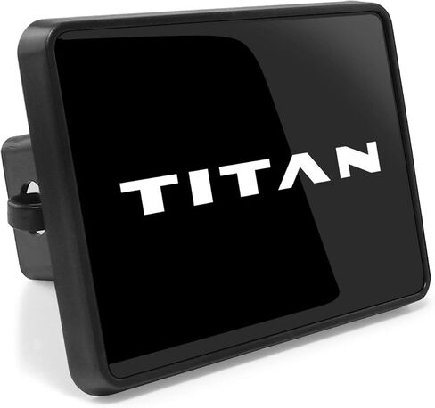 صورة iPick، متوافقة مع - لوحة وجه معدنية سوداء لرسم الأشعة فوق البنفسجية Nissan Titan على غطاء وصلة سحب 2 بوصة من بلاستيك ABS in Saudi Arabia