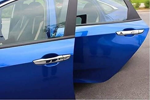 Polished Chrome 4 Door Plated Handle Covers Compatible with 2016-2018 Honda Civic with Smart Key Cutout in Saudi Arabia
