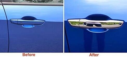 Polished Chrome 4 Door Plated Handle Covers Compatible with 2016-2018 Honda Civic with Smart Key Cutout in Saudi Arabia