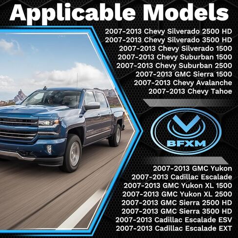 مقابض الأبواب الخارجية من الكروم لجانب الركاب الأيمن الخلفي للسيارات، متوافقة مع Chevy 2007-2013 Silverado Suburban Tahoe، GMC Sierra Yukon، Cadillac Escalade، استبدال 2738726، 25960522، 15915660 in Kuwait