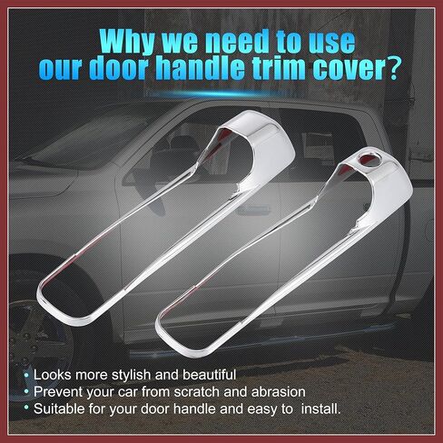 4pcs Chrome Plated ABS Exterior Side Door Handle Cover Trim for Dodge for Ram 1500 2500 3500 for Jeep Commander Grand Cherokee 2006-2010 Silver Tone Outer Door Handle Replace Parts in Saudi Arabia