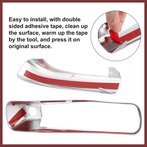 4pcs Chrome Plated ABS Exterior Side Door Handle Cover Trim for Dodge for Ram 1500 2500 3500 for Jeep Commander Grand Cherokee 2006-2010 Silver Tone Outer Door Handle Replace Parts in Saudi Arabia
