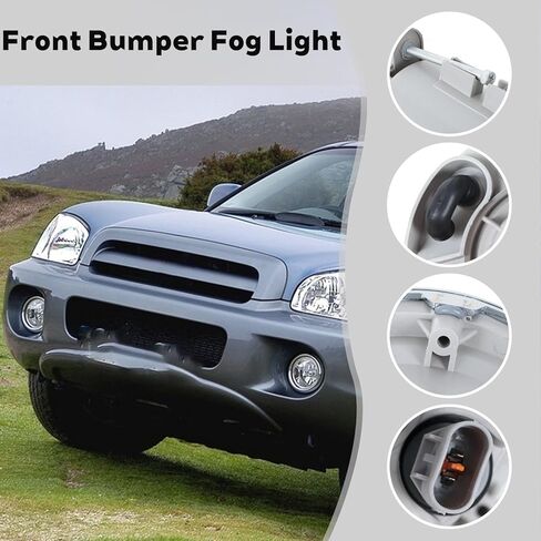 Front Bumper Fog Light For Hyundai Santa Fe 2001-2006 Foglight Headlight With Bulbs 9220126000 9220126001 Left&Right in Saudi Arabia