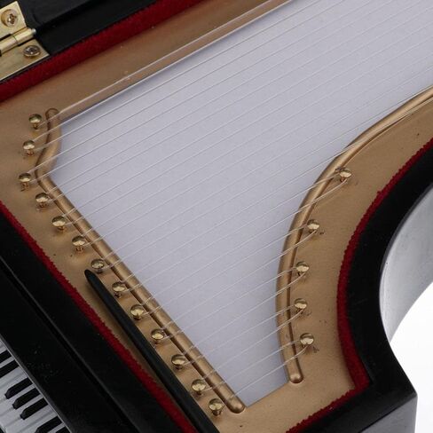 1/6 Scale Miniature Wooden Piano with Simulated Musical Instrument for Dollhouse, Black in Saudi Arabia