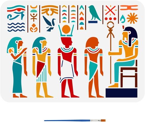 FINGERINSPIRE استنسل جبن الفأر مع فرشاة طلاء مقاس 8.3 × 11.7 بوصة قالب رسم ماوس لطيف استنسل نمط الجبن لطلاء قالب صورة ظلية للماوس قالب موضوع الحيوان لتزيين الحائط in Saudi Arabia