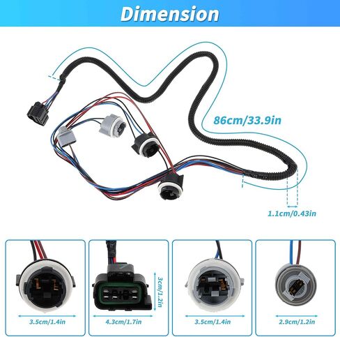 Left Tail Light Wiring Harness for Chevy Silverado 1500 2500 3500 No.16531401 Driver Side Tail Lamp Wire Socket Taillight Wiring for Chevrolet Silverado 2500HD 2003-2007 in Saudi Arabia