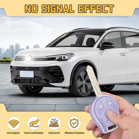 لغطاء Nissan Key Fob، تغطية كاملة من مادة TPU بزاوية 360 درجة، مناسب لحامل ملحقات السيارة Rogue Sentra Altima Versa Armada Cube NV Infiniti FX35 (أرجواني، حدود فضية) in Kuwait